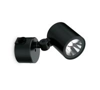 Ideal Lux O-Zone - Faretto LED singolo, 3000 K, IP66, colore: Nero