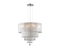 Ideal Lux Opera SP6 E27 White ceiling lighting - Ceiling Lighting (Dining room, Living room, White, IP20, Surfaced, Cylinder, Metal, Polyvinyl chloride)