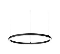 Ideal Lux ORACLE Plafoniera a sospensione LED integrata sottile non dimmerabile rotonda da 70 cm nera, 4000K