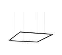 Sospensione Moderna Square Oracle Alluminio-Plastiche Nero Led 41W 3000K D70Cm