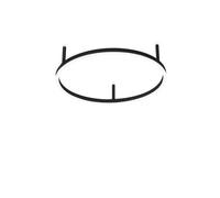Ideal Lux ORACLE SLIM PL D050 ROUND 3000K ON-OFF BK Mod. 265988 Lampada Da Soffi