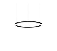 Ideal Lux ORACLE SLIM - Plafoniera LED rotonda integrata non dimmerabile, 2700 K, 50 cm, colore: Nero