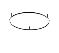 Ideal Lux ORACLE SLIM - Plafoniera semiincasso rotonda a LED integrata, 90 cm, non dimmerabile, 2700 K, colore: nero