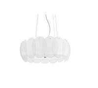 IDEAL LUX OVALINO SP8 BIANCO, sospensione moderna lampadario 8 luci