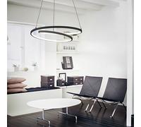 OZ LAMPADARIO A SOSPENSIONE LED SMD 47 W On-Off 5500 lm 4000 K D.60CM NERO