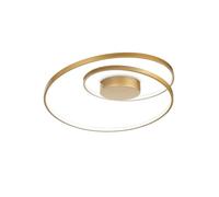 Ideal Lux OZ - Lampada da soffitto a LED integrata in ottone, 2700 K