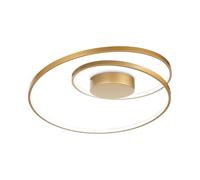 Plafoniera Moderna On-Off Oz Metallo Ottone Led 48W 3000K Luce Calda