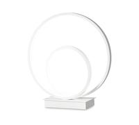Lampada Da Scrivania-Ufficio Moderna Oz Metallo Bianco Led 23W 3000K Luce Calda