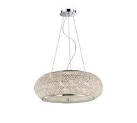 Ideal Lux Pasha' SP10 Lampada a Sospensione E14, Cromo, 55 x 148 cm