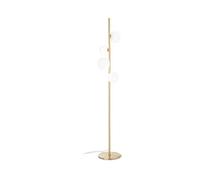 Piantana Contemporanea Perlage Metallo Ottone 4 Luci G9 3W 3000K Luce Calda