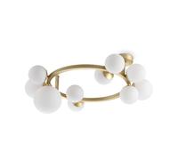 Plafoniera Moderna Perlage Metallo Ottone 10 Luci G9 15W 3000K Ip20