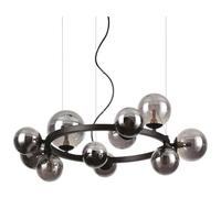 Sospensione Contemporanea Perlage Metallo Nero 11 Luci G9 3W 3000K Luce Calda