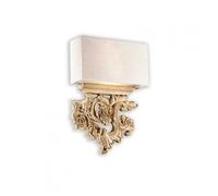 Applique Classica Peter Materie Plastiche Canvas Beige 2 Luci E14