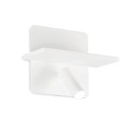 Applique Moderna Piano Metallo Bianco 2 Luci Led 10W 3000K Luce Calda