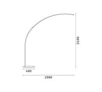 Ideal Lux piantana LED Comet nero, metallo, altezza 210 cm IDEAL LUX