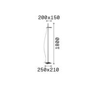 Ideal Lux Piantana LED Lift, bianco, metallo, altezza 180 cm IDEAL LUX