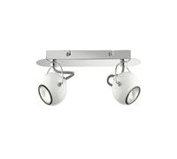 IDEAL LUX PLAFON./APPLIQ.DIREZ.LUNARE AP2 BIANCO E CROMO2 GU10 IDEALUNAREAP2BN [EEK: A+++]