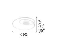 Ideal Lux Plafoniera LED Dali, nera, metallo, Ø 60 cm IDEAL LUX