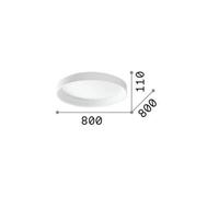 Ideal Lux Plafoniera LED Ziggy, nera, Ø 80 cm, metallo IDEAL LUX