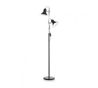 Piantana Moderna Polly Metallo Nero 2 Luci E27