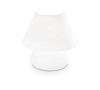 Lampada Da Scrivania-Ufficio Moderna Prato Vetro Bianco 1 Luce E27 Big