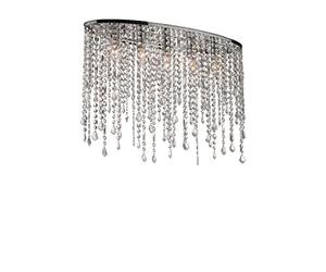 Ideal Lux Rain PL5 Lampada da soffitto E14, Argentato, old size format adapt to the family
