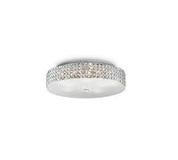Plafoniera Contemporanea Roma Metallo-Cristallo Cromo 9 Luci 3W 3000K Luce Calda
