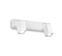 Spot Contemporaneo Rudy Alluminio Bianco 2 Luci Gu10 35W 3000K Ip20