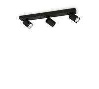 Ideal Lux RUDY PL3 ROUND NERO Mod. 229058 Lampada Da Soffitto 3 Luci