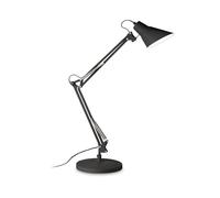 Lampada Da Scrivania-Ufficio Moderna Sally Metallo Nero 1 Luce E27