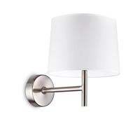 SET UP APPLIQUE 1 LUCE ATTACCO E27 IN METALLO NICKEL SENZA PARALUME