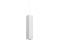 LOOK SQUARE SOSPENSIONE 1 LUCE ATTACCO GU10 D.6X40CM BIANCO