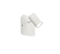 IDEAL LUX SPOT AP1 BIANCO, applique da parete moderno in metallo casa ufficio