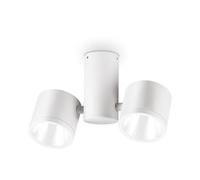 Plafoniera Moderna Sunglasses Alluminio Bianco 2 Luci Led 14,5W 4000K