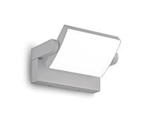 Applique Da Parete Contemporaneo Swipe Alluminio Grigio Led 20,5W 3000K Ip54 [EEK: A++]