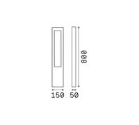 Ideal Lux Vega lampione, marrone, alluminio, altezza 80 cm IDEAL LUX