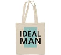Ideal Man Peak - Borsa da uomo in cotone naturale, colore: Bianco