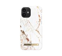 IDEAL OF SWEDEN, Cover per iPhone 12 Mini motivo Marmo di Carrara, Oro