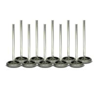 Ideal Security Inc. Garage door rollers - 3"" Steel Wheels with 10 ball-bearings & 7"" stem (10-pack)