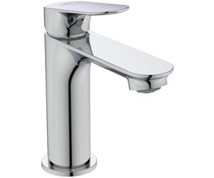 Ideal Standard Alero miscelatore lavabo, altezza bocca 100 mm, rubinetto per lavabo da bagno con piletta di scarico push-open - Cromo (48 x 150,5 x 154 mm)
