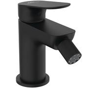 Ideal Standard Alero miscelatore per bidet, altezza bocca 95 mm, doccetta bidet a risparmio idrico con piletta di scarico, facile da pulire (Silk Black)