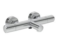 Ideal Standard Alero termostatico a parete per vasca, altezza bocca 163 mm, risparmio idrico, antiscottatura, attacco universale G-1/2, miscelatore per vasca di qualità - Cromo (315 x 181 x 70 mm)