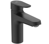 Ideal Standard - Alu+ Miscelatore da lavabo, 120 mm proiezione del beccuccio, Raddrizzatore di flusso, risparmio d'acqua, tecnologia Blue Start, FirmaFlow, elementi principali in alluminio, Nero opaco