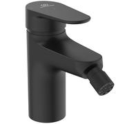 Ideal Standard - Alu+ Miscelatore per bidet, 115 mm proiezione del beccuccio, Raddrizzatore di flusso, risparmio d'acqua, tecnologia Blue Start, FirmaFlow, elementi principali in alluminio, Nero opaco