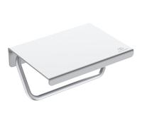 Ideal Standard BD592SI Alu+ - Porta rotolo di carta igienica con ripiano, porta carta igienica, porta rotolo di carta igienica per bagno, colore: Argento