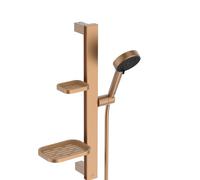 Ideal Standard Alu+ set doccia con asta saliscendi e mensola, 2 tipi di getto, BD586BR, Alu+ bronzo [Rubinetteria Bagno > Set Doccia]
