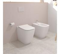 Ideal Standard Basento coppia sanitari - bidet e WC a pavimento, K888201+K888401+K888601, Basento bianco [WC > Set WC / Bidet]