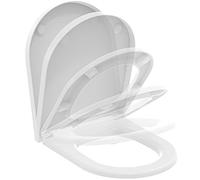 Ideal Standard Blend Curve sedile WC SoftClose, avvolgente - Bianco Opaco | Sedile per WC rimovibile con chiusura automatica (SoftClose) e robuste cerniere in acciaio inossidabile, T3760V1