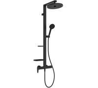 Ideal Standard - Alu+, Colonna doccia meccanica in alluminio, Miscelatore esterno, Nero Seta