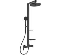 Ideal Standard - Alu+, Colonna doccia meccanica in alluminio, Miscelatore esterno, Nero Seta